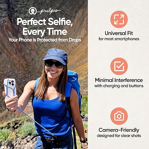 Miniatura 6 de Pulpo Safety Cell Phone Lanyard Lavender Fits Smartphones 6.1" to 6.8” - Anti Theft Phone Strap for Men & Women, Lanyards for Phones, Hiking Phone