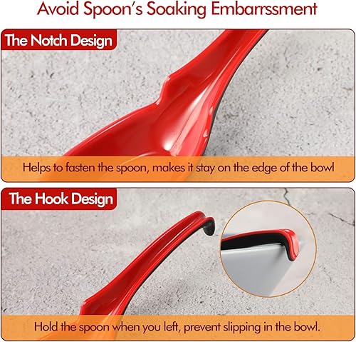 Miniatura 3 de Paquete de 12 cucharas de sopa asiáticas, cucharas de arroz, cuchara de sopa china de melamina para soba, pho, ramen, fideos, cuchara grande de