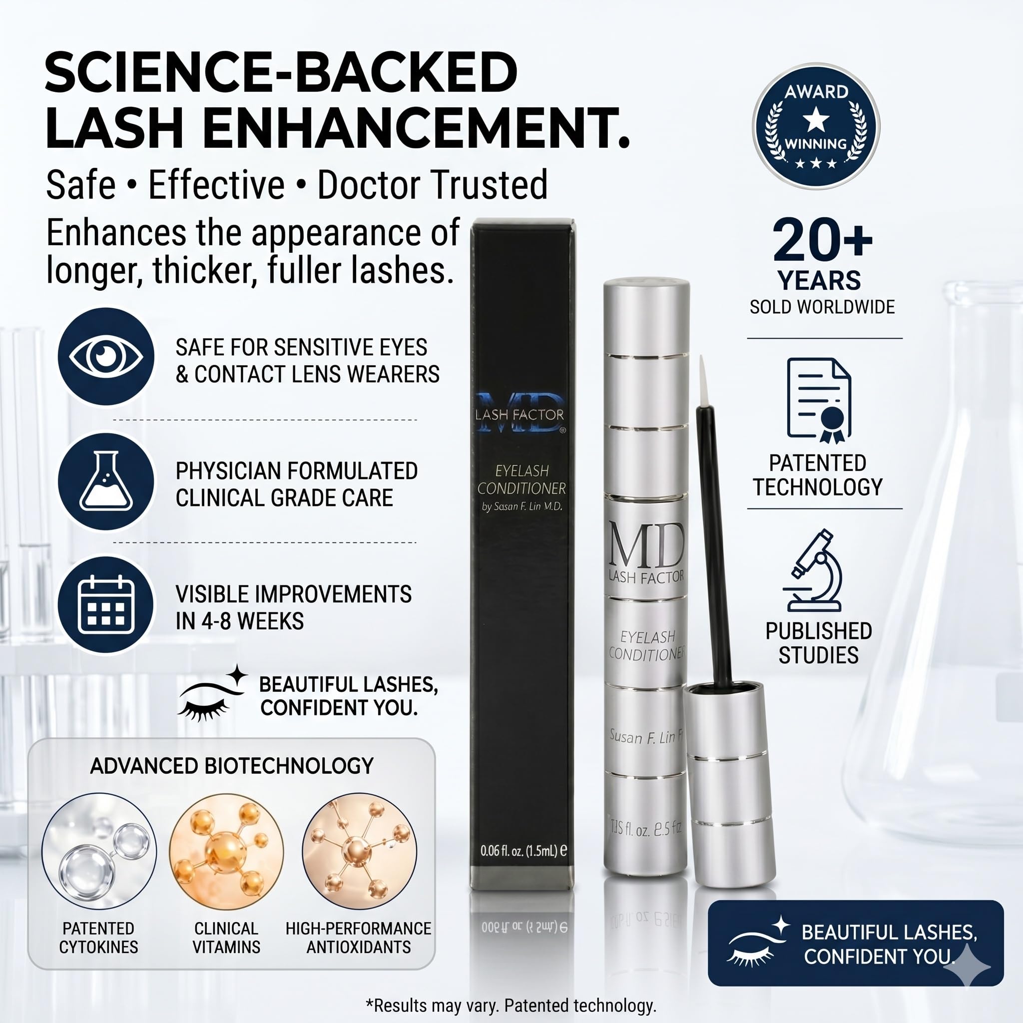 MD Lash Factor Eyelash Conditioner Serum - Trial Size 1.48ml
