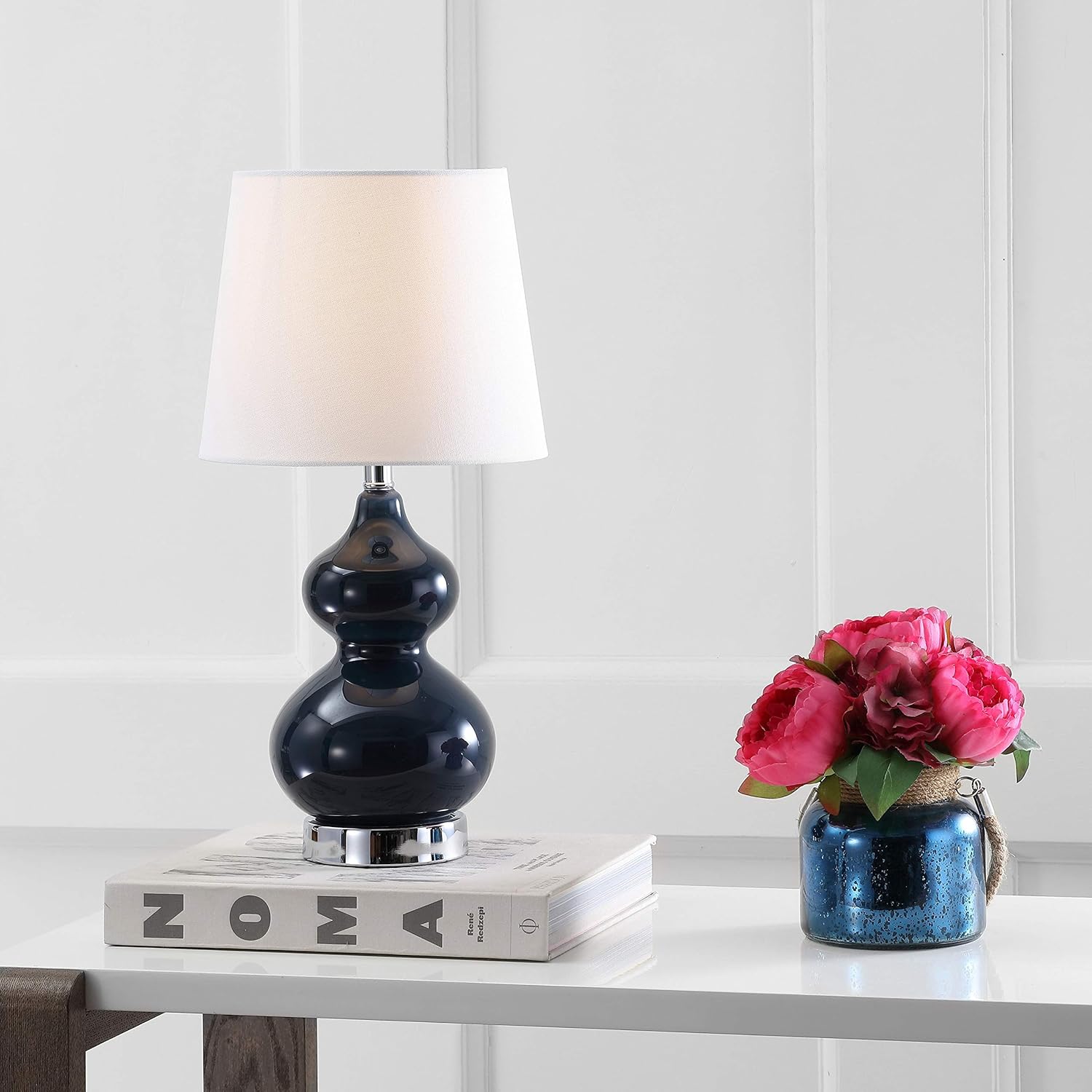 Exclusive Discount 60% Price Safavieh Kids Lighting Collection Eva Navy Double Gourd 19-inch Bedroom Living Room Home Office Desk Nightstand Table Lamp (LED Bulb Included)