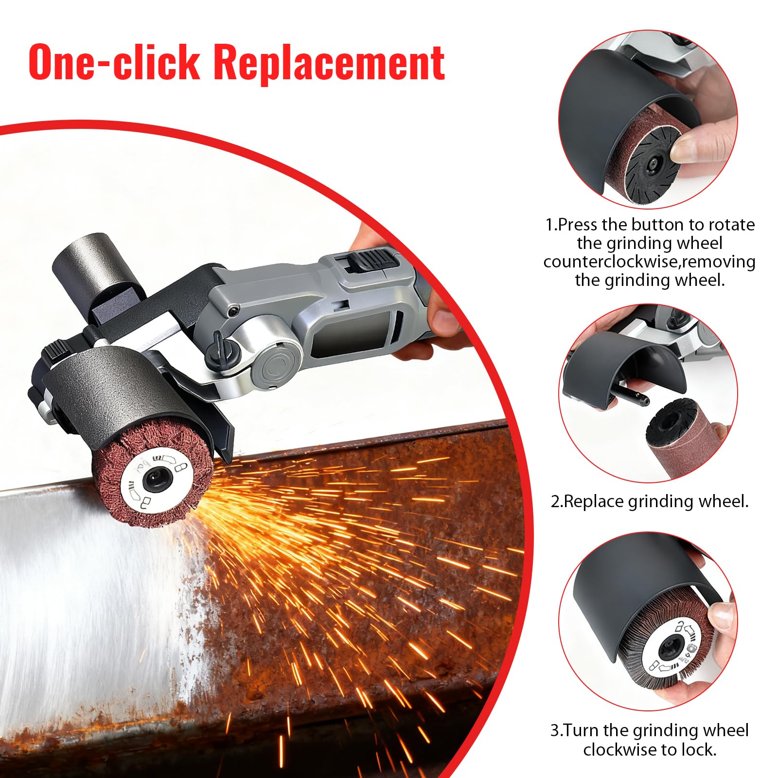 Spazzolatrice per Legno, Levigatrice a Spazzola Senza Fili da 800 W Compatibile con Makita da 20 V Levigatrice a Tamburo per Levigare e Lucidare Legno e Metallo