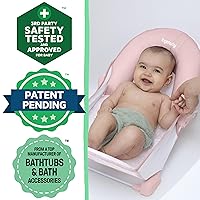 Vista 5 de Ingenuity Asiento de Baño Plegable de 2 Posiciones, Asiento de Baño para Bebé con Soporte Ajustable de 2 Posiciones para Fregadero o Bañera, Edades