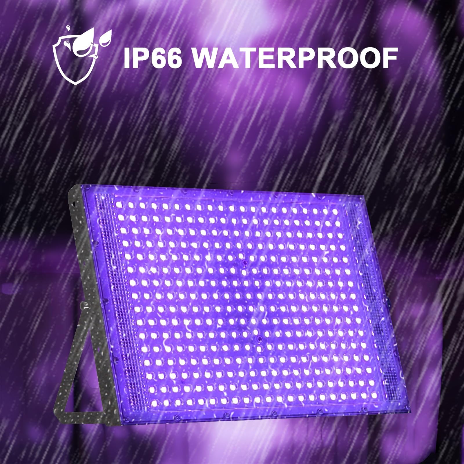 CREATESTAR LED Luce Nera 300W 2 Sztuki, Faro UV IP66 Wodoodporny z Wtyczką 1,5m