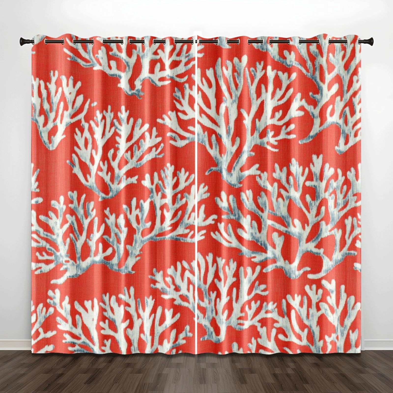 Curtain Beige Grau Rot Gardinen Blackout Curtain Polyester Vorhang mit Ösen Waschbar Vorhänge Living Room Verdunklungsvorhänge Schlafzimmer Gardienen Vorhang Blickdicht 2x140x160cm