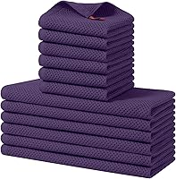 Vista 82 de Homaxy Juego de 8 paños de cocina y paños de cocina 100% algodón, 12 x 12 pulgadas y 13 x 28 pulgadas, juego de 8 paños de cocina a granel, ultra