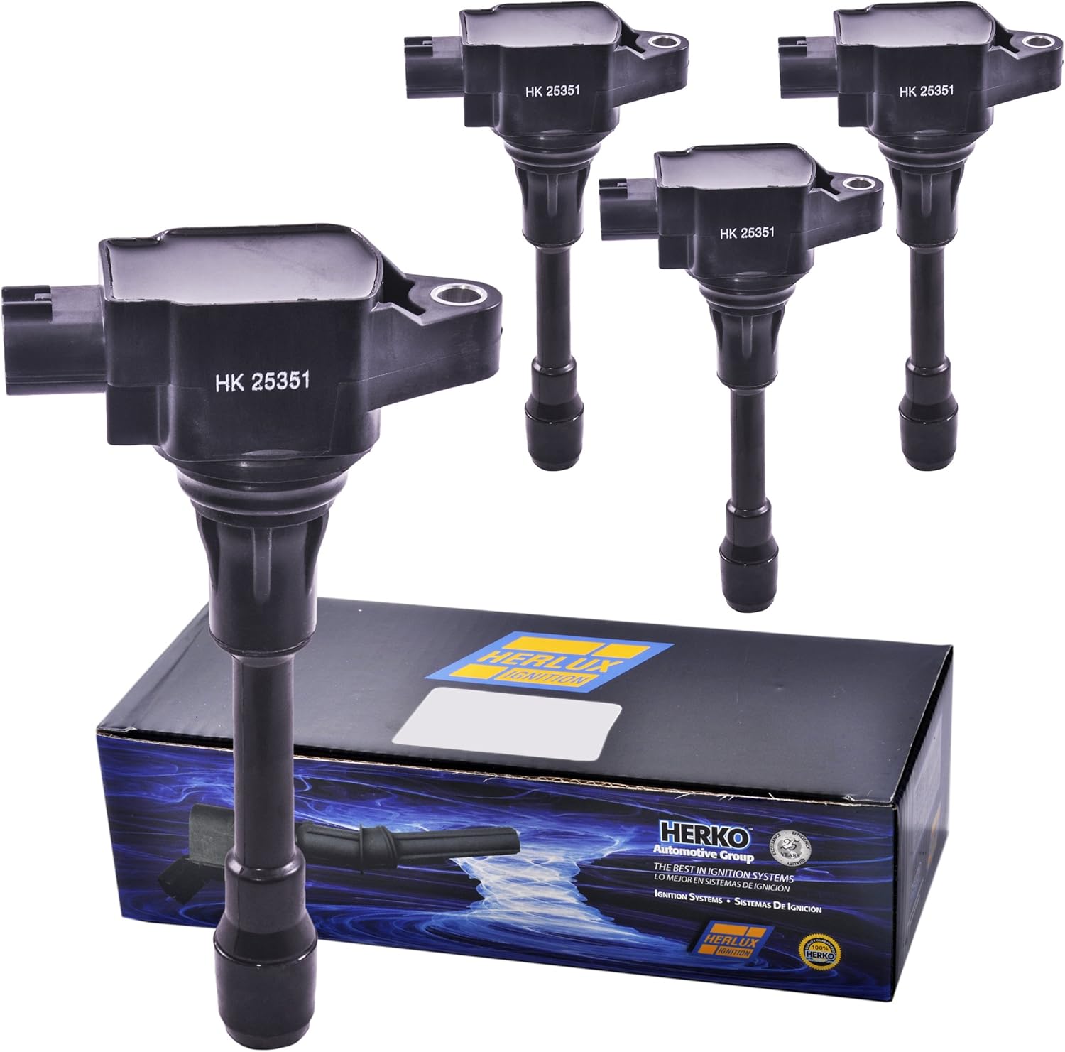 Set of 4 Herko Ignition Coil B160 fit Nissan Suzuki Camiones Frontier 2005-2019