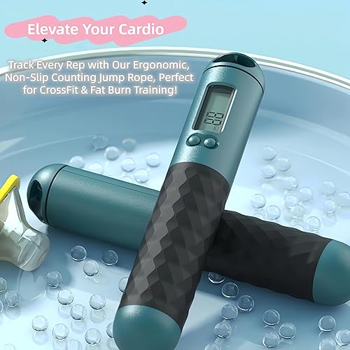 Miniatura 5 de Cordless Weighted Jump Rope with Counter Adjustable Ropeless Skipping Rope for Fitness, Indoor & Outdoor Jumping Rope for Men Women, Digital
