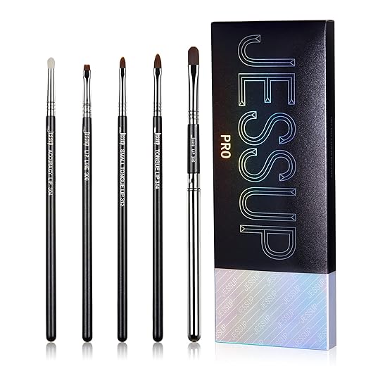 Jessup Professional 5-Piece Synthetic Lip Brush Set