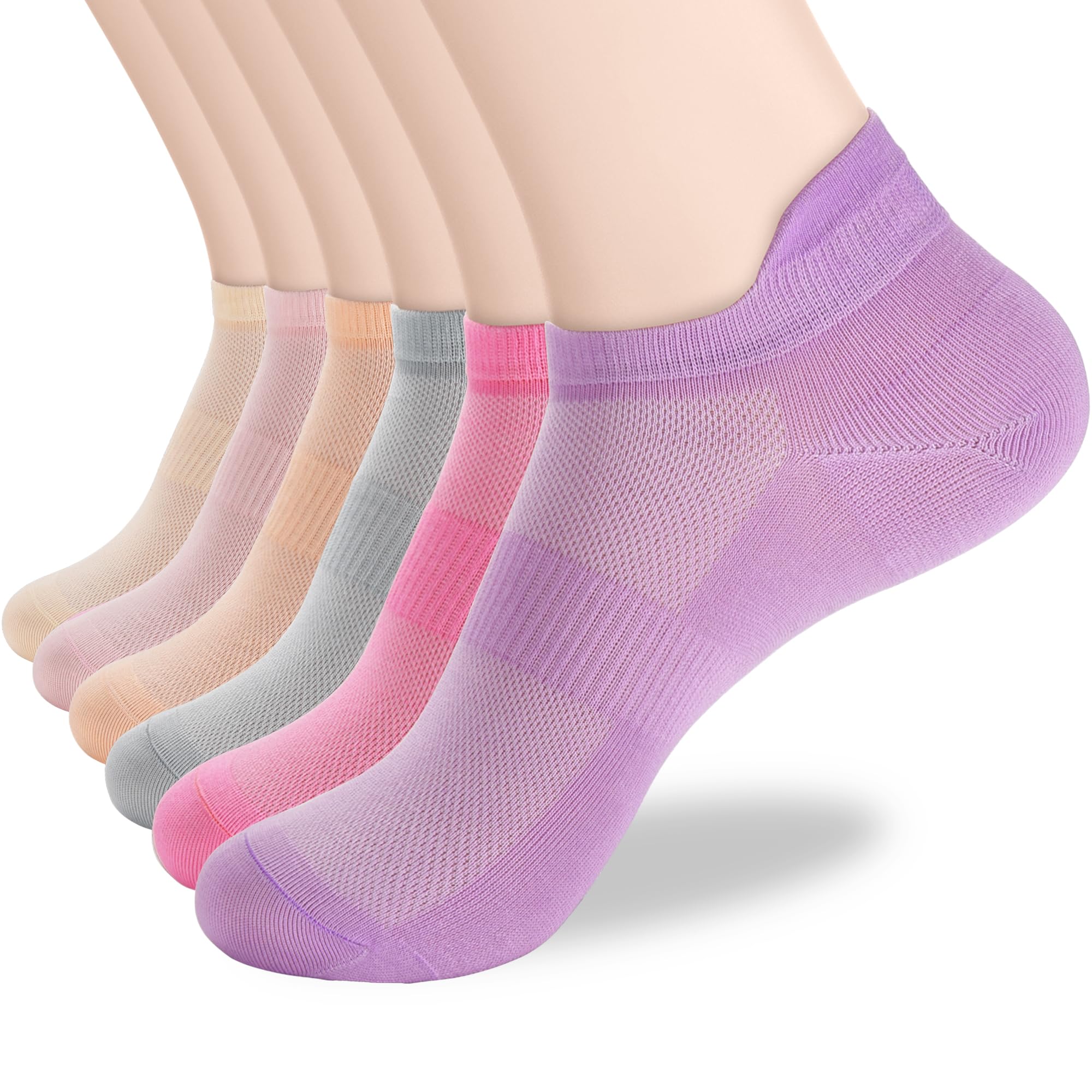 ATBITER Ankle Socks Women/Men 6-12Pairs Thin Low Cut No Show Socks With Tab