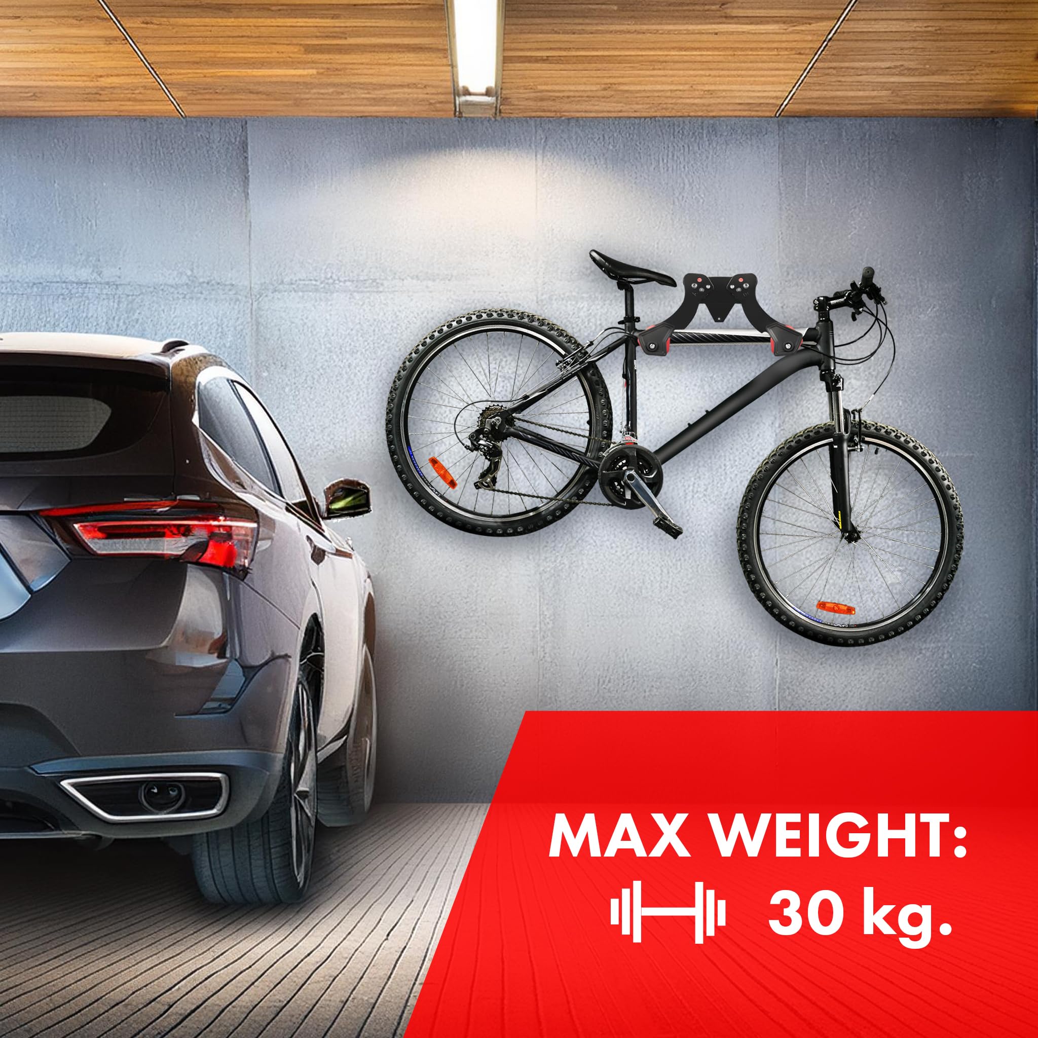 Maclean Stalowy uchwyt ścienny do roweru maksymalne obciążenie 30 kg MC-449