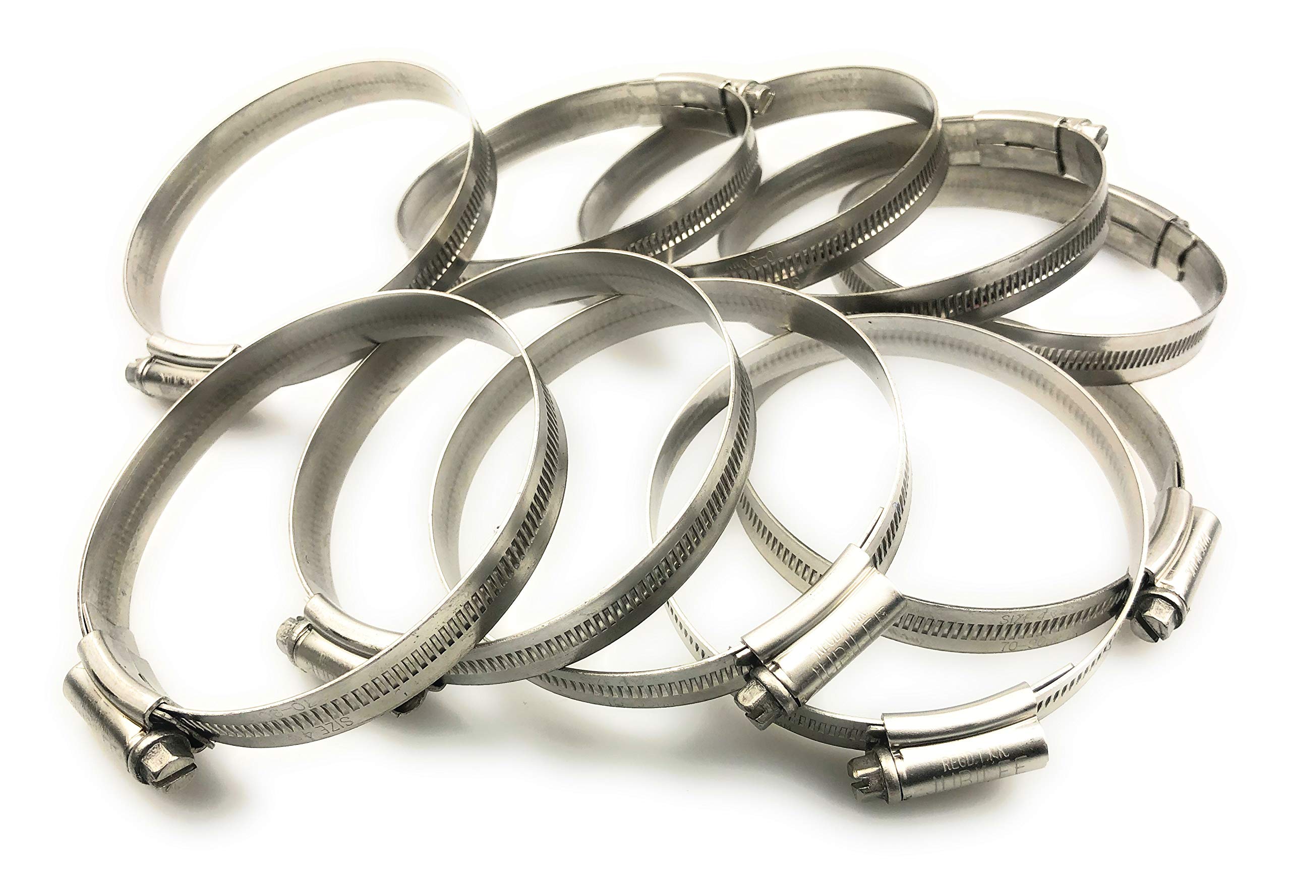 Best Price Square Silver Jubilee® Stainless Steel Ss304 Hose Clamp 70-90Mm X 10