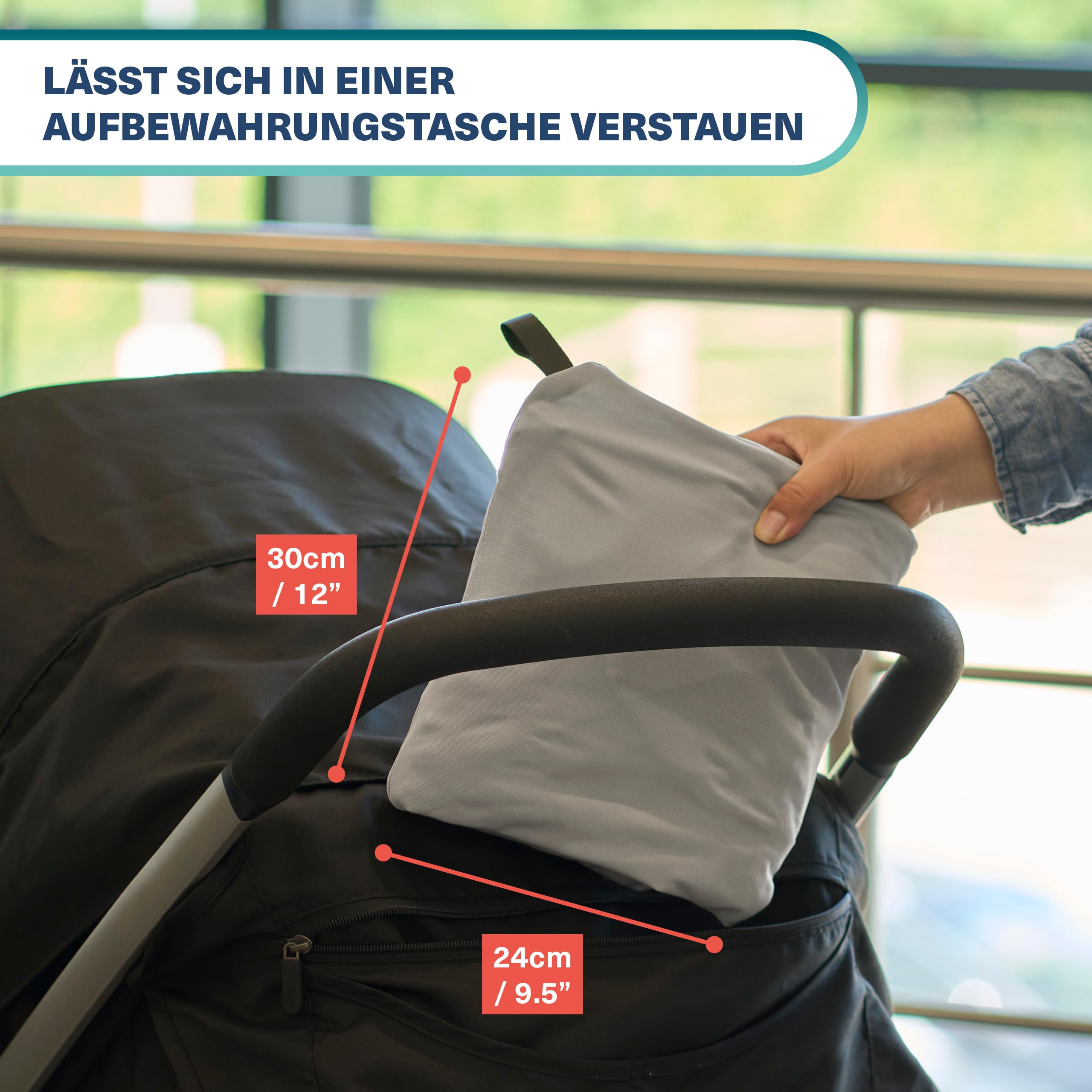 Bramble – Reisetasche für Autositze zum Einchecken am Flugzeuggate – Autositzbezug für Reisen am Flughafen – Wasserabweisende, schützende Transporttasche (Grau)