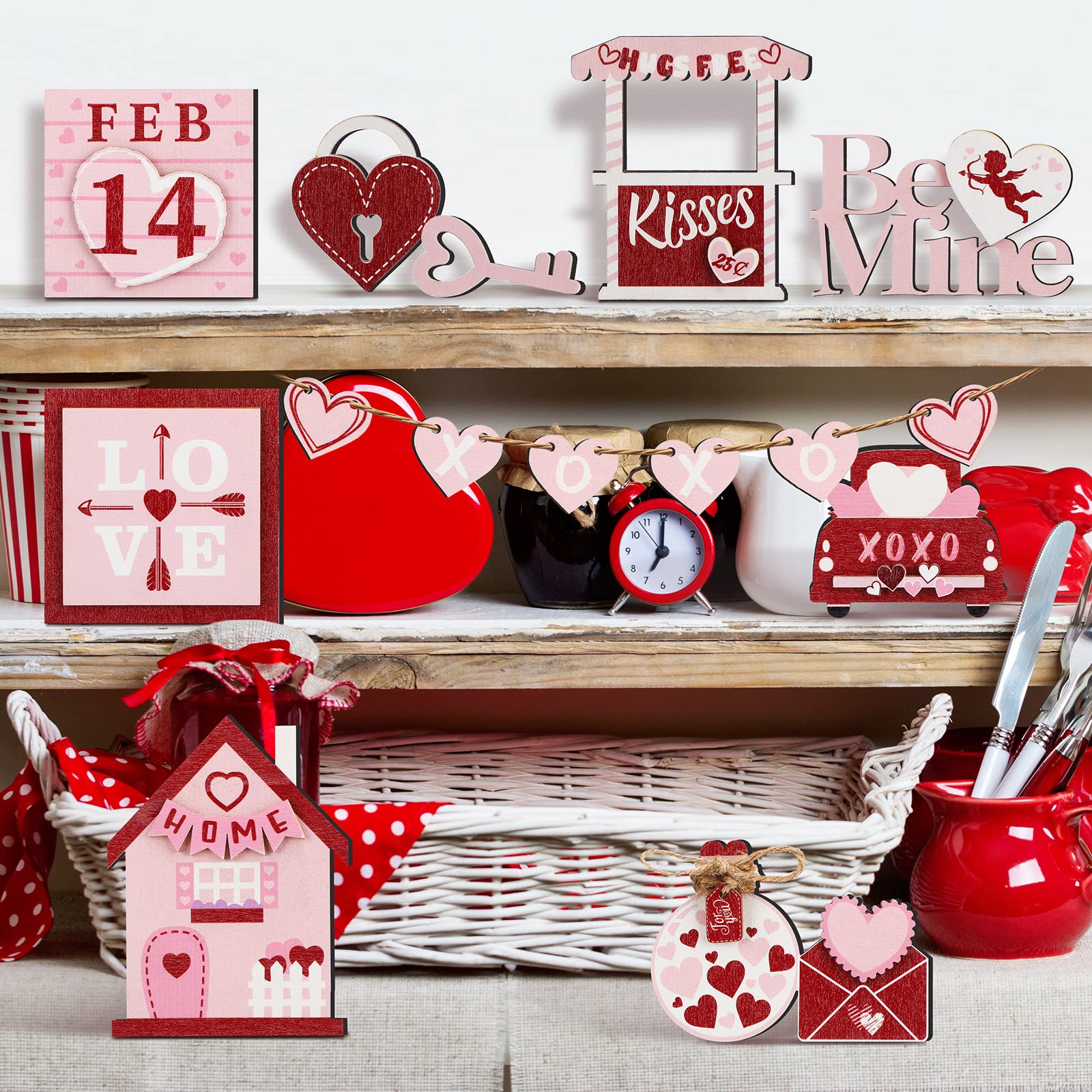 PLATEAU DE SERVICE En Bois Pour La Saint-valentin, Plateau De Pour EUR 13,76 - FR