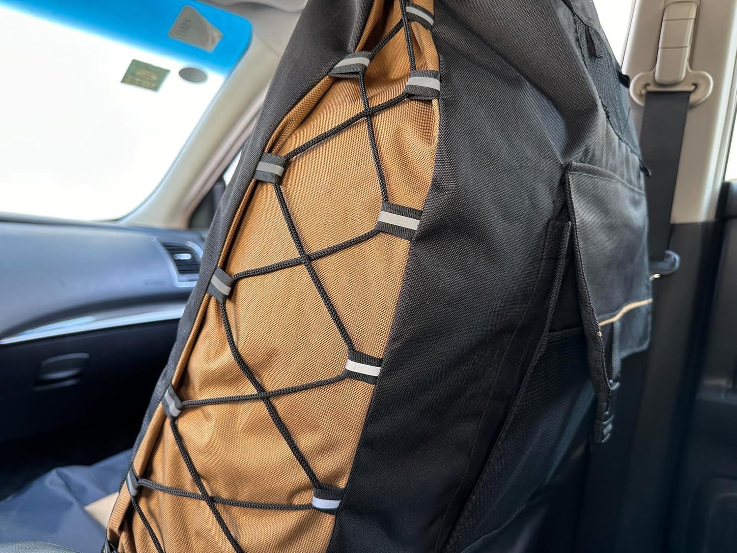 Paquete de 2 fundas tácticas de lona para asientos de coche, impermeables, universales, con múltiples bolsillos