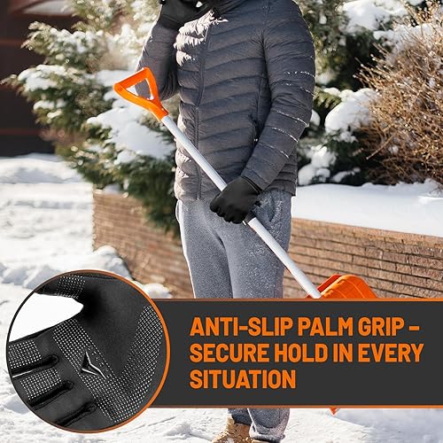 Miniatura 4 de GXCROR Guantes de invierno con aislamiento térmico resistente al viento y 3M, pantalla táctil y antideslizantes, ideales para correr, ciclismo,