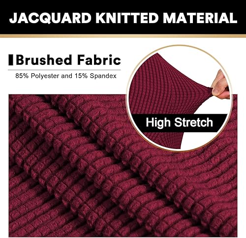 Miniatura 3 de PrinceDeco Funda para silla reclinable, elástica, 1 pieza, protector de muebles con parte inferior elástica para silla con bolsillo lateral, gruesa,