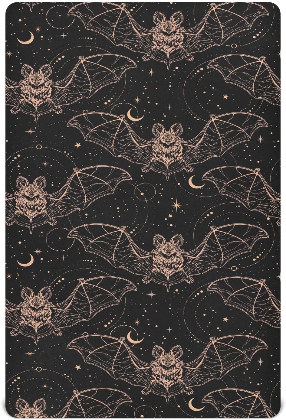 Halloween Bats Crib Sheets for Boys Girls Pack N Play Sheet Soft Breathable Mini Crib Sheets 39" x 27"