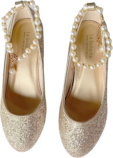 Scarpe Da Comunione La Señorita - Con Perline E Glitter, Bianco - Foto 4