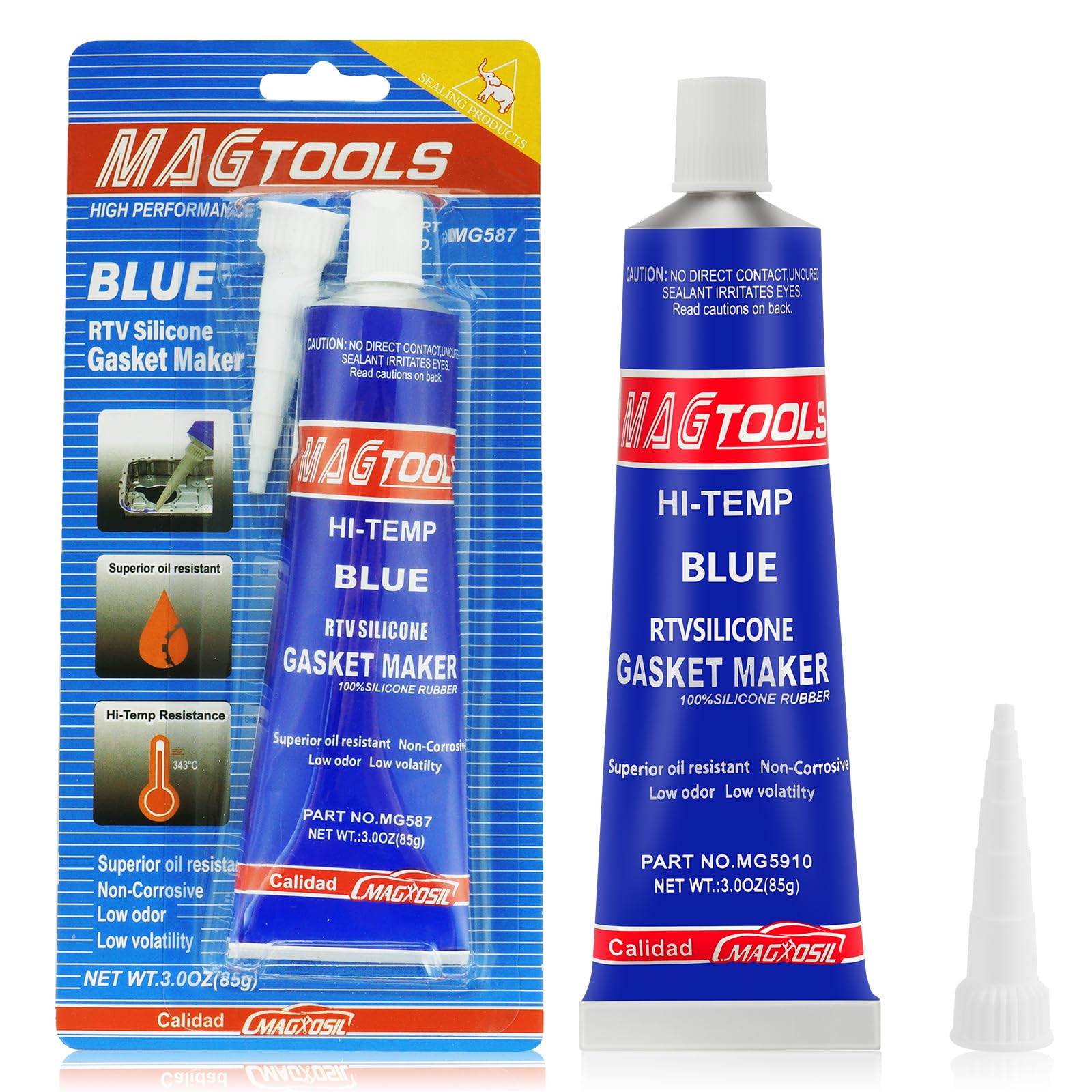 flintronic Dichtmasse Motor, 85ml Motordichtmasse, Ölbeständig Hochtemperatur Silikon Dichtmasse, Zylinderkopfdichtung Dichtmittel, Dichtsilikon Dichtungsmasse für Autos Motorräder Reparatur(Blau)