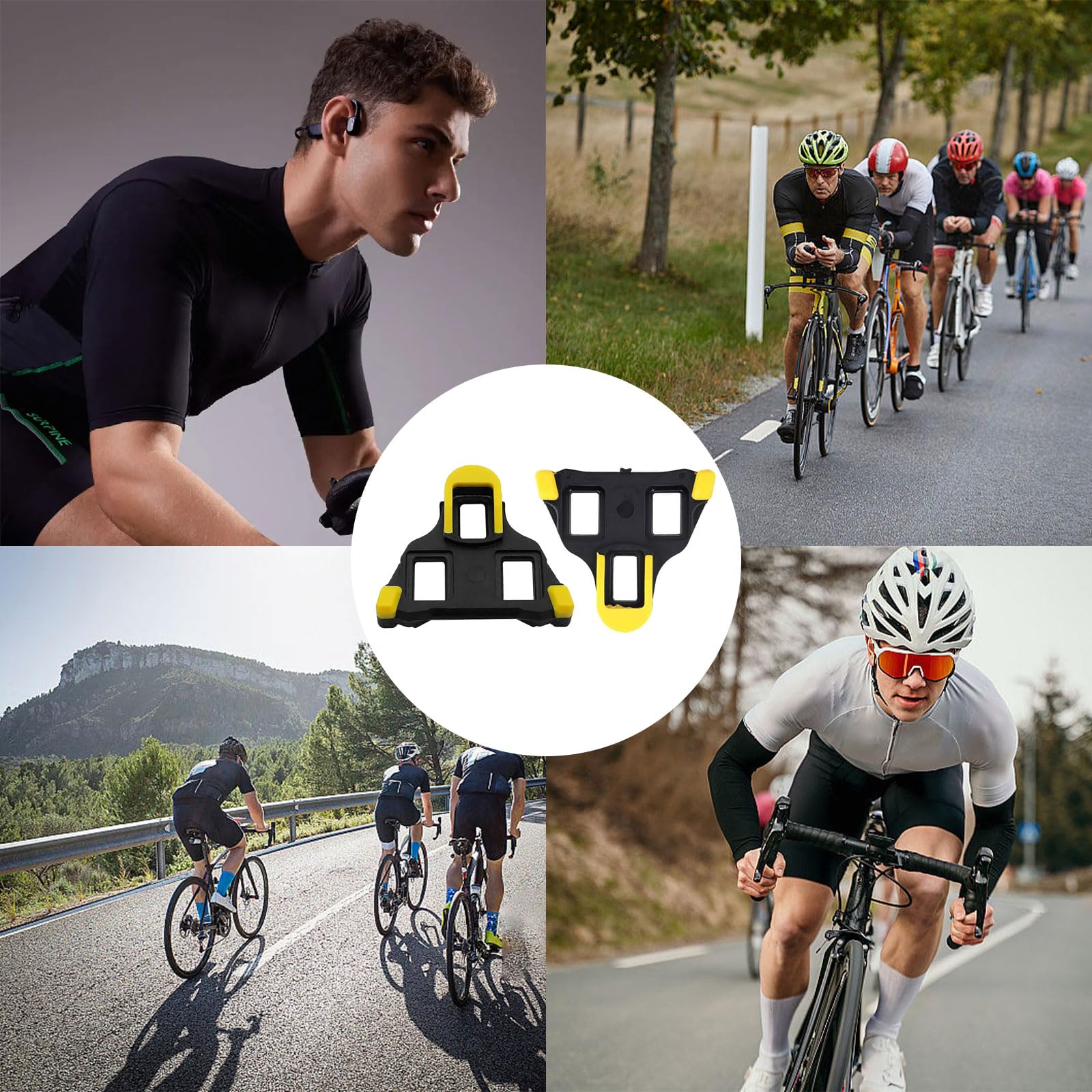 Lot De 2 Cales De Pédales Vélo 6° - Compatibles Shimano SPD, Pour Route Et Compétition