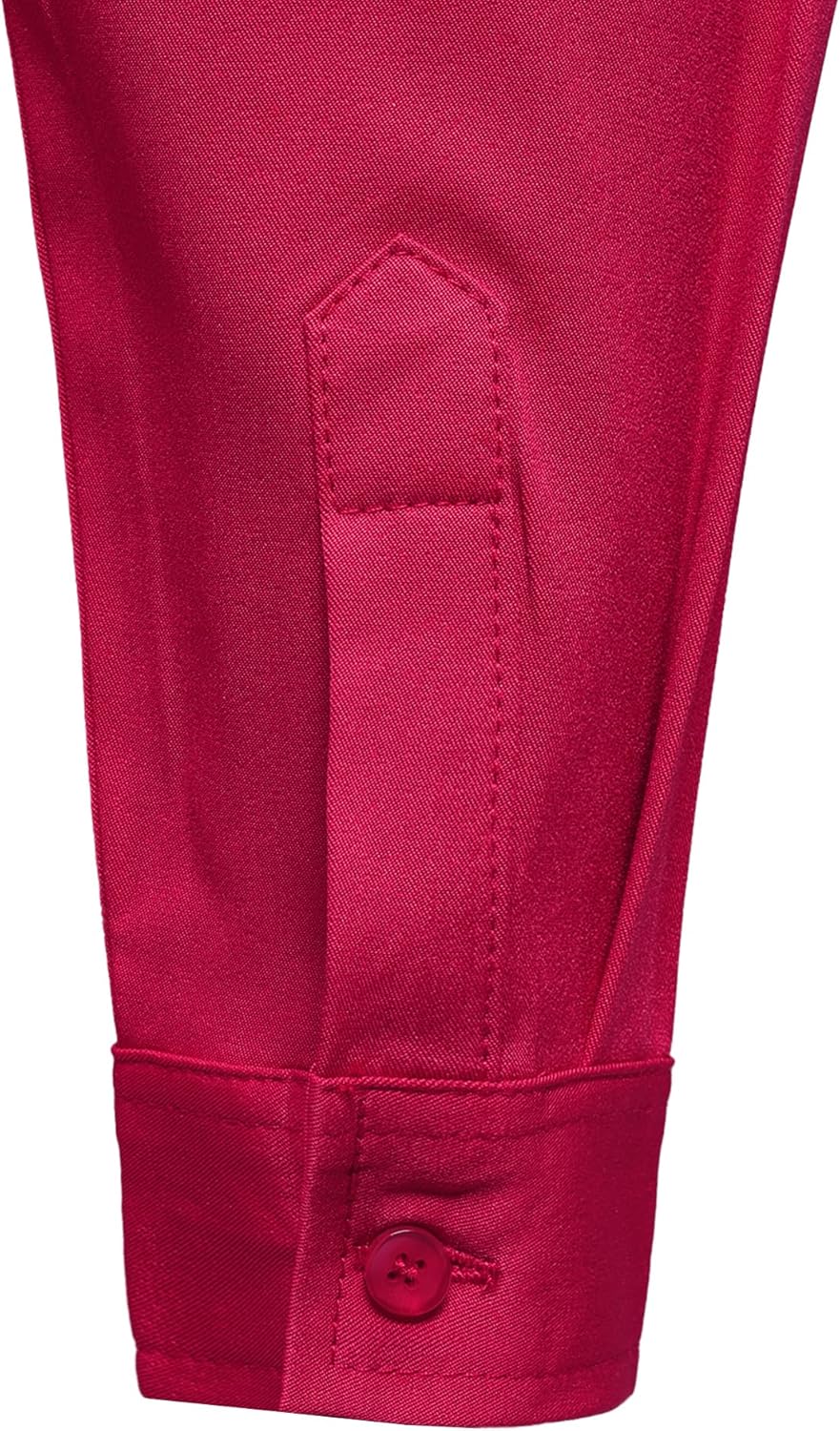 Boys Stretch Wrinkle Free Dress Shirts Button Down Shirt Long Sleeve Formal School Uniform Shirts - Image 6