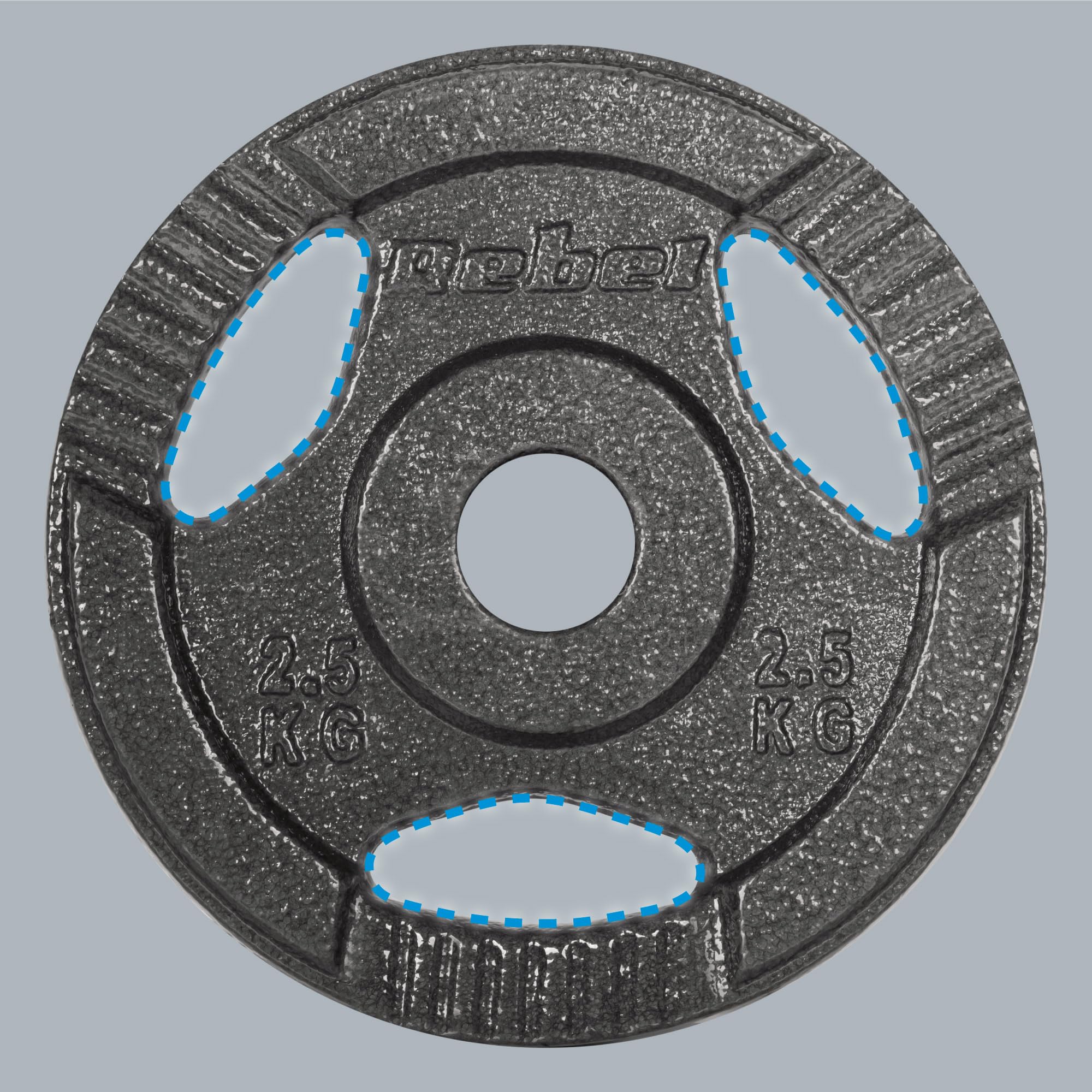 Rebel Zestaw Obciążeń Żeliwnych 4x2.5kg Otwór 31mm Talerz z Uchwytami RBA-2133