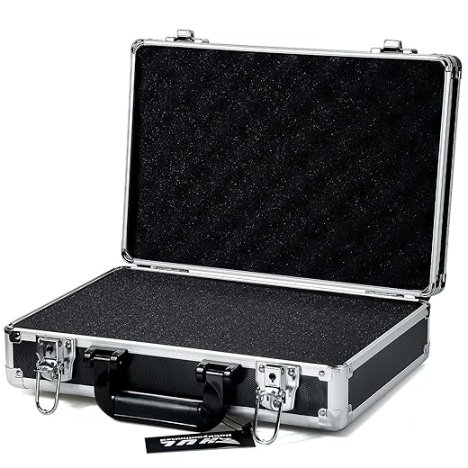 HUL 14in Two-Tone Aluminum Case with Customizable Pluck Foam Interior for Test Instruments Cameras Tools Parts and Accessories