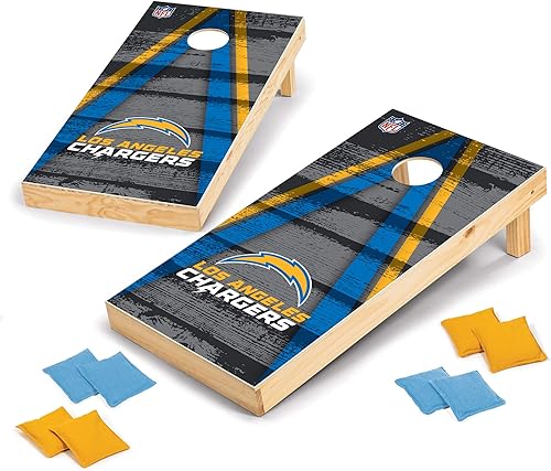 Vista 31 de Wild Sports - Set para jugar al cornhole (meter sacos pequeños en un agujero) con tablero de madera de 2 x 4 pies y 8 sacos con frijoles, diseño