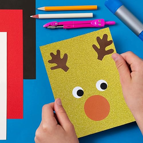 Miniatura 3 de YINUOYOUJIA Cartulina dorada con purpurina, 20 hojas de papel con purpurina de alta calidad para manualidades, papel de cartulina pesada de 8.5 x 11