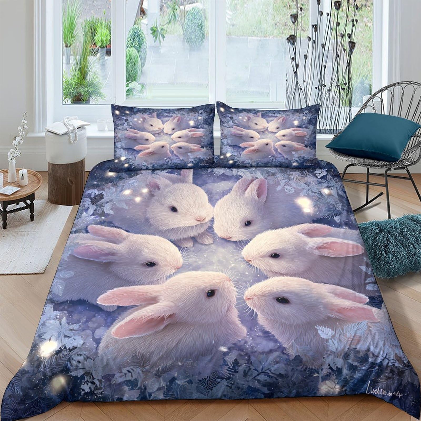 Parure de lit lapin mignon pour apporter de la tendresse à vos nuits