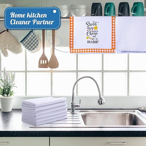 Miniatura 9 de Sublimation White Towels - Toallas de cocina de tejido gofre, toallas de cocina de 24 x 16 pulgadas, toallas de microfibra para secar platos, paños