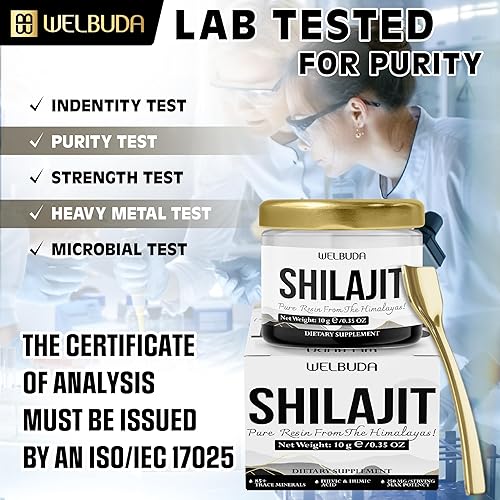 Miniatura 7 de Suplemento de resina pura Shilajit con ácido fúlvico, minerales traza y 85 otros, 0.35 onzas de paquete para 40 porciones, apoyo para el sistema