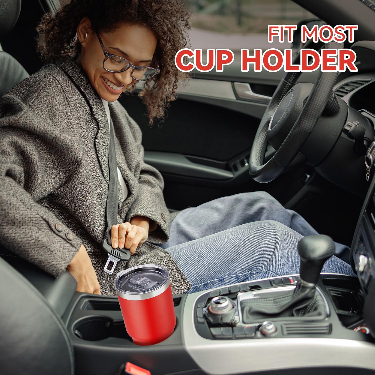 30 oz Tumbler with Lid Stainless Steel Tumblers Vacuum Insulated Cup Reusable Powder Coated Travel Mug Double Wall Leak Proof Portable Cups Keep Cold Drinks for 12 Hours, Wine Red, 1 Pack - Image 3