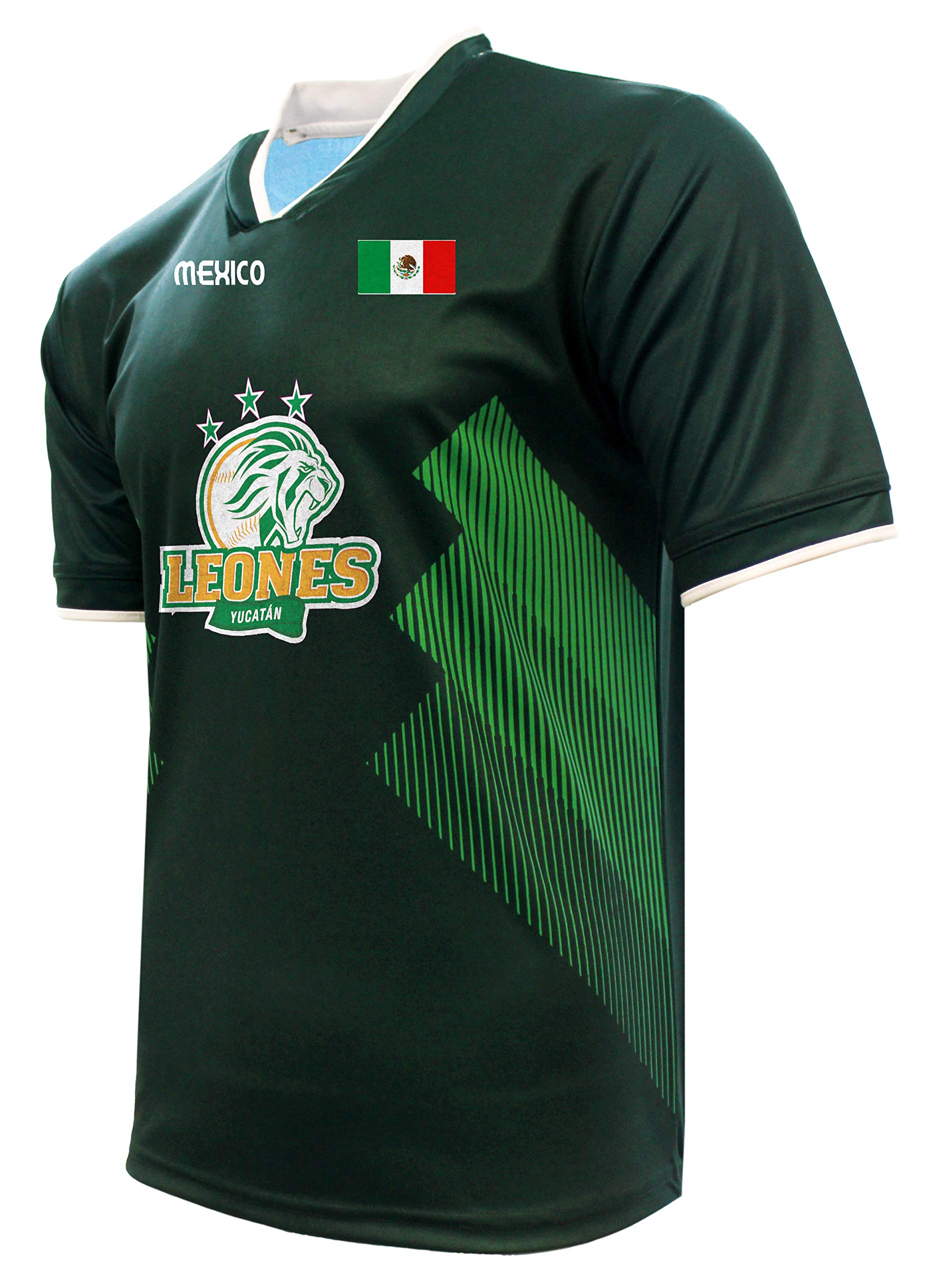 Jersey Mexico Leones de Yucatan 100% Polyester_Made in Mexico (XXX-Large) Green