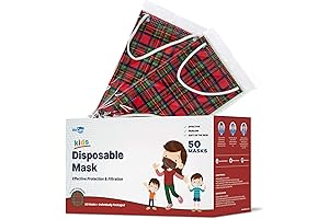 WECARE Disposable Kids Face Masks - Individually Wrapped, Pack of 50