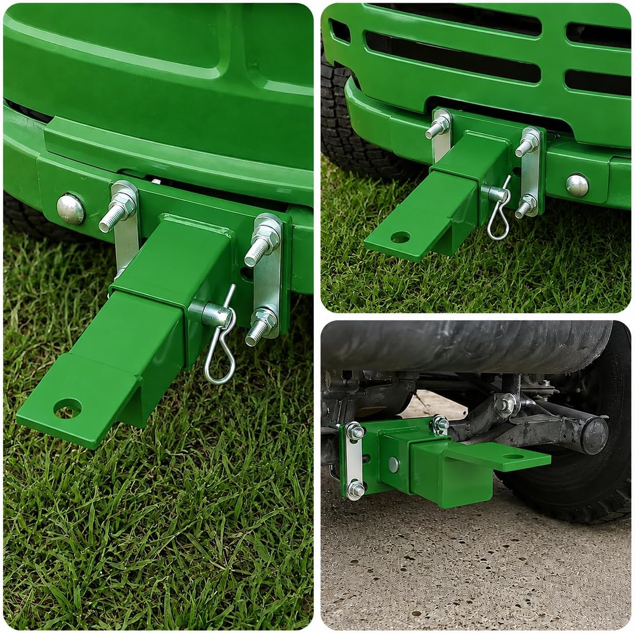 Zero Turn Lawn Mower Rear Hitch Receiver Adapter, 2 Inch Receiver