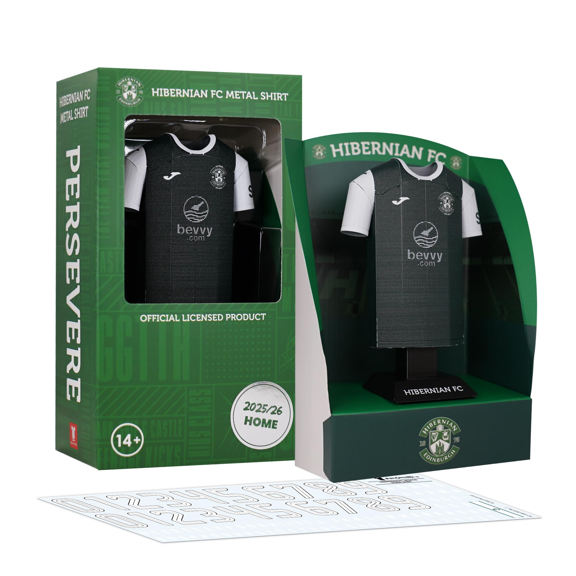 Hibernian FC 24/25 25/26 Home Away Third 15/16 Retro Metal Football Shirt - Image 2