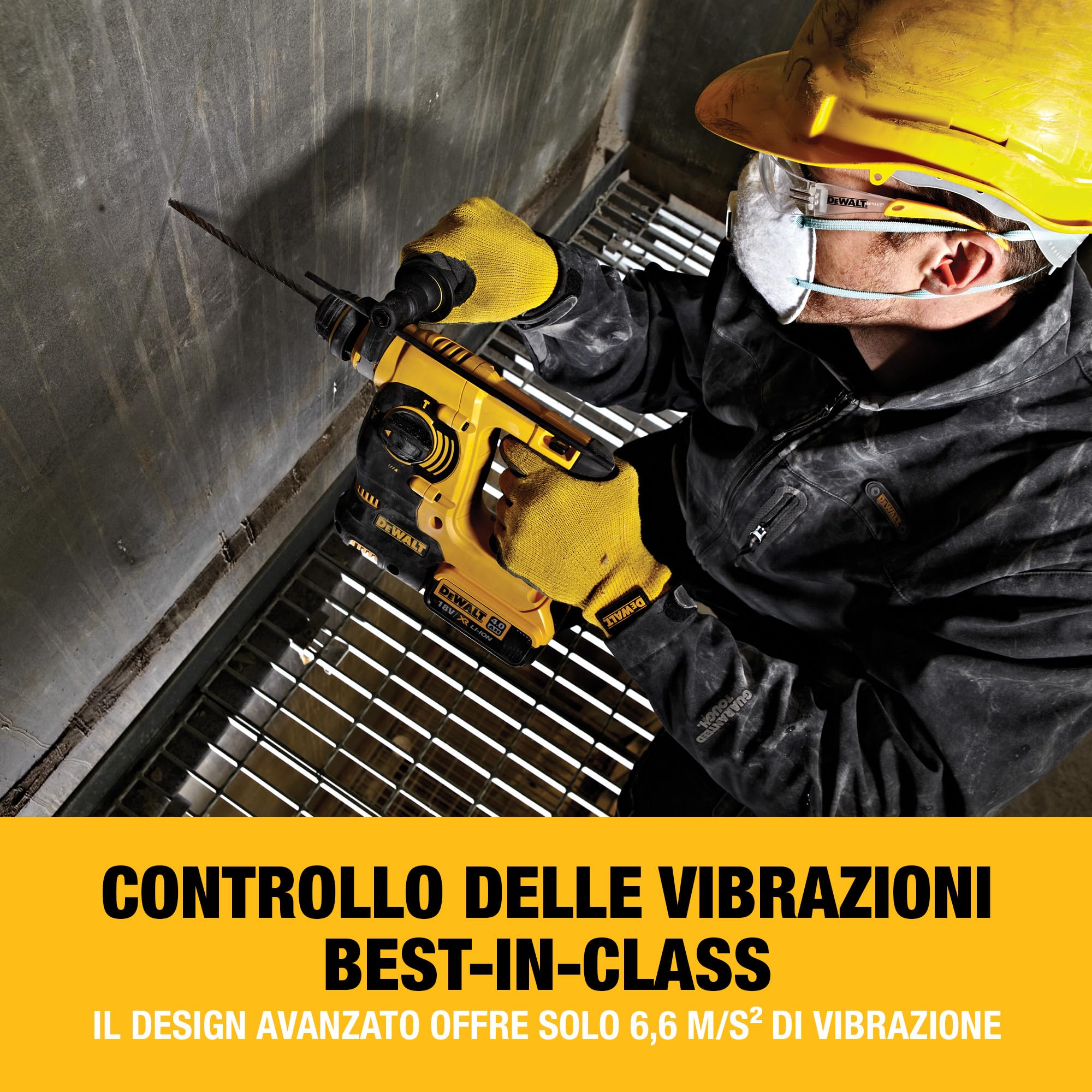 DEWALT Tassellatore a percussione SDS-Plus 18 V XR 24 mm Solo corpo macchina, DCH253N-XJ