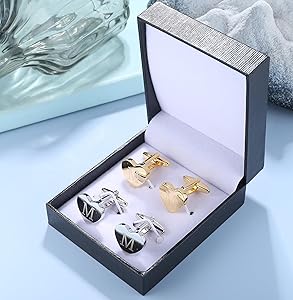 2 Coppie Gemelli Da Polso Uomo Personalizzati - Cuore Con Iniziale In Oro E Argento - Foto 3