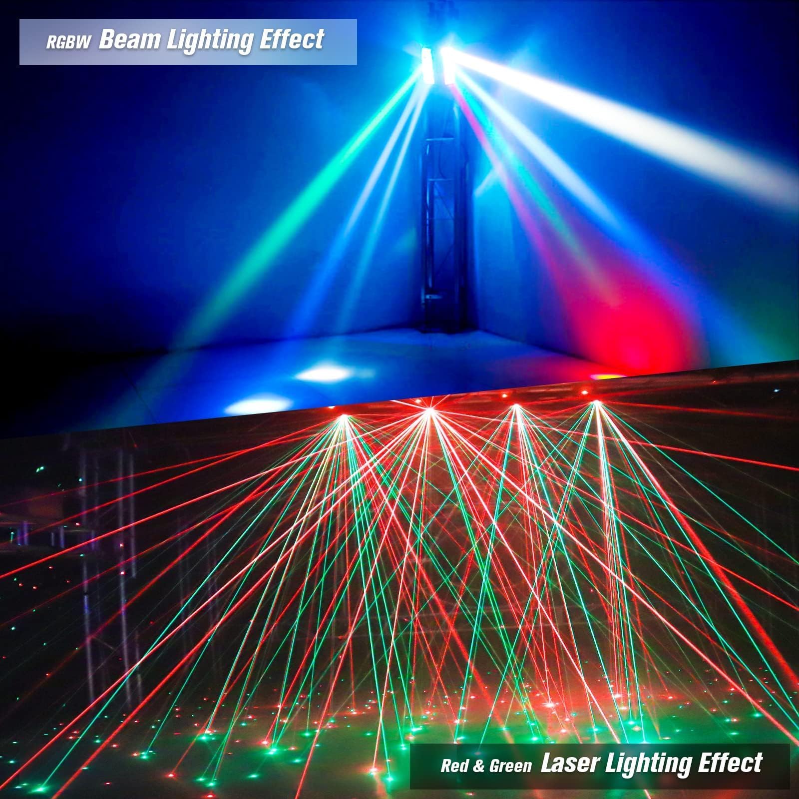 Światła Dyskotekowe Z Ruchomą Głowicą, Oświetlenie Sceniczne Dmx 8 * 3 W Z Efektami Magicznej Wiązki, Tryby Sterowania Aktywacją Dźwiękiem I Dmx512, Światło Stroboskopowe Rgbw Na Imprezy, Koncerty