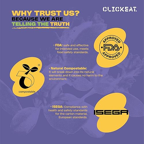 Miniatura 6 de Soporte con tope - Recipientes de cartón para llevar, ideal para donas, tacos, sándwiches pequeños, tintas ecológicas a base de verduras, 8.81