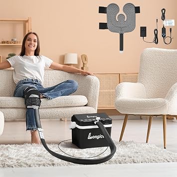Longice Universal Ice Therapy Unit,Cold Therapy Unit with Programmable Timer,Cold Therapy System,Ice Therapy Machine for Shoulder,Knee,Foot Black