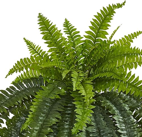 Miniatura 3 de Nearly Natural Helecho artificial de Boston de 46 pulgadas, decoración de pared grande con 52 fronds colgantes largos, enredaderas de helecho