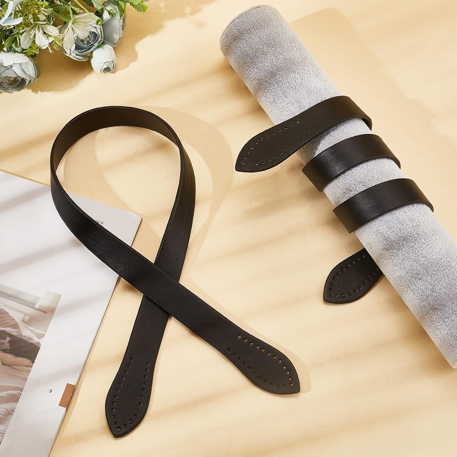 WADORN 2pcs Leather Purses Straps, 23.6 inch PU Leather Bag Handles Replacement Purse Straps Handbag Handles DIY Sewing Strap Cross-Body Bags Straps Bag Accessories Purse Making Supplies, Black : Clothing, Shoes & Jewelry