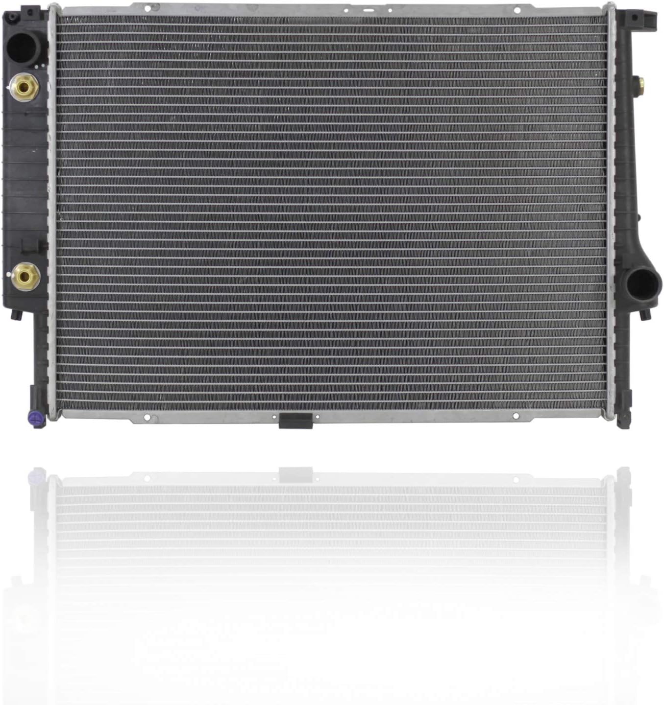 Radiator - MAHLE Behr Compatible/Replacement for 87-95 BMW 735i 735il 535i Manual Transmission L6 3.5L - Plastic Tank Aluminum Core, 2-Row - 17111468080