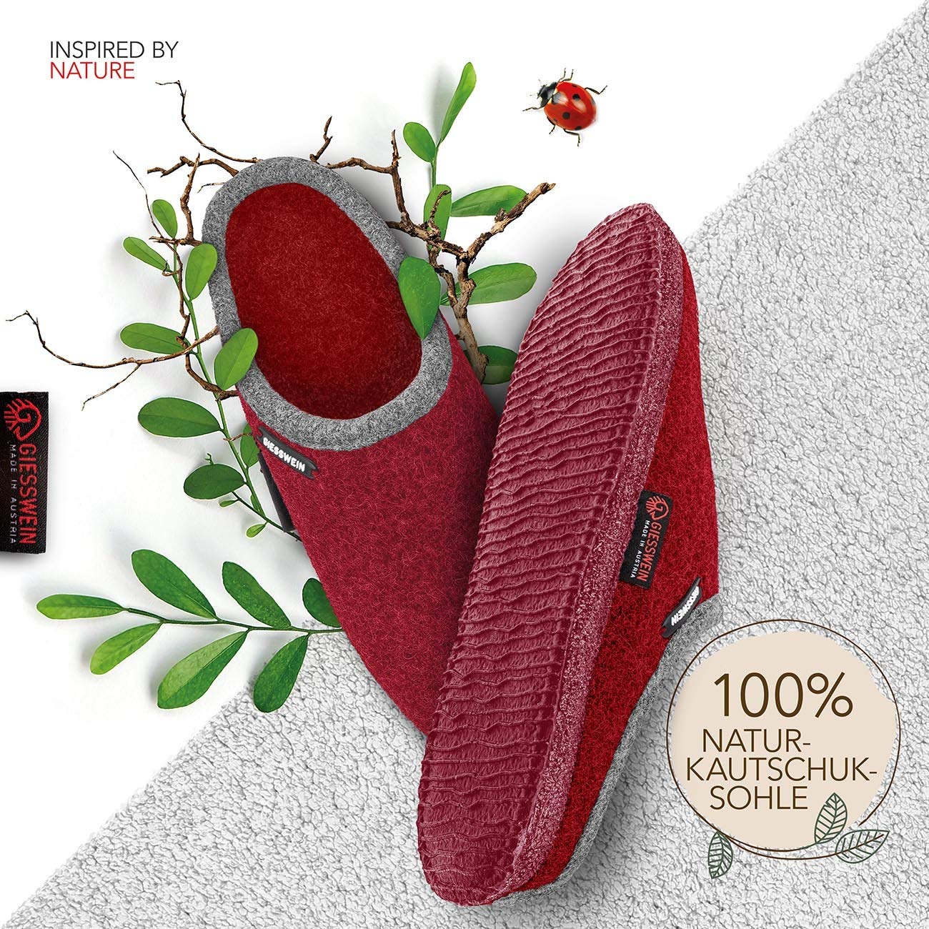 Giesswein Hausschuhe Dannheim - Warme Filz-Pantoffeln für Damen & Herren, Rutschfeste Pantoletten, Unisex Slippers aus Wolle‌