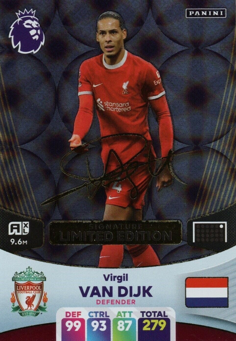 Amazon.com: Panini Premier League 2023 2024 Virgil Van Dijk Signature Limited  Trading Card : Sports & Outdoors
