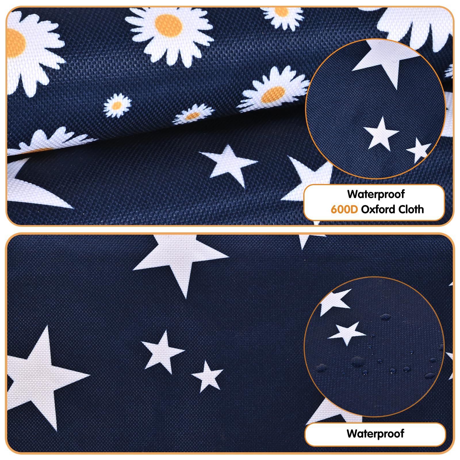 Upgraded Rabbits Hay Feeder Bag for Bunny, Guinea Pigs, Chinchillas - Hanging Washable 2-Hole Hay Dispenser with 600D Oxford Fabric, Small Animal Cage Accessories (Blue Star) - image 4