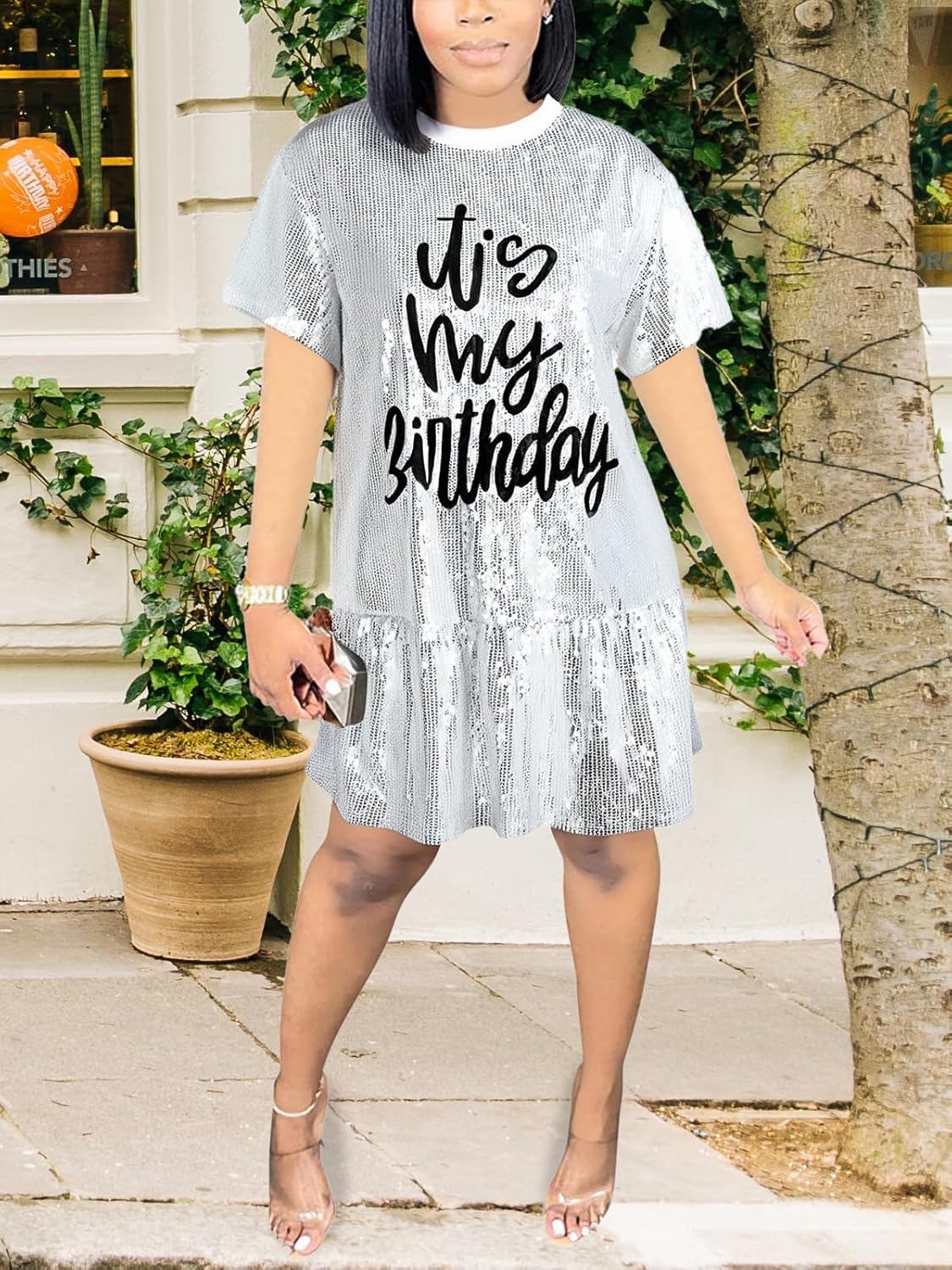 FLOYU Women Sequin Birthday Dress It's My Birthday Dresses Sparkly Party Tops Sexy Birthday Outfits - Image 2