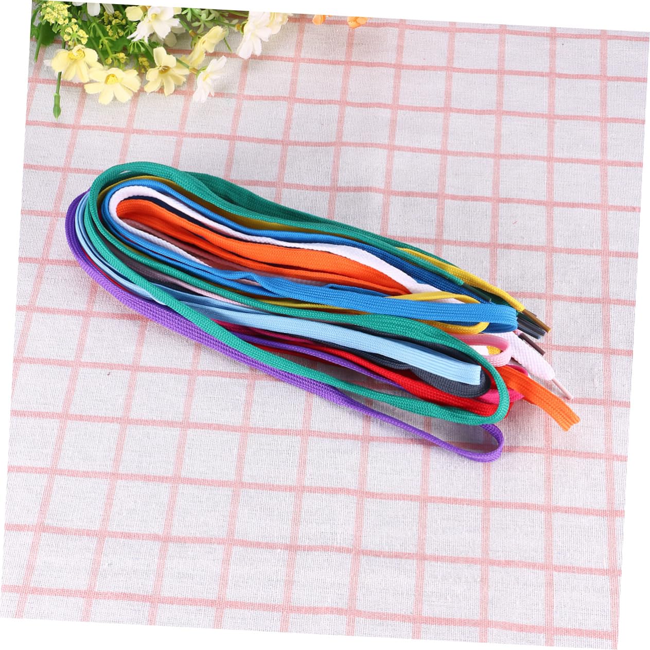 Ipetboom 12 Paia Stringhe Piatte Coloratper Scarpe Sportive e Casual per Sneakers